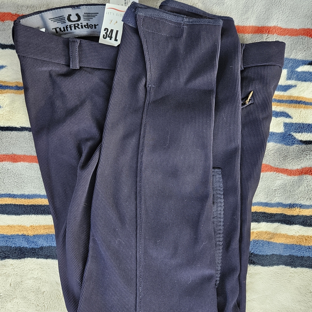 NWT Ladies 34L Long TuffRider Navy English Riding Breeches